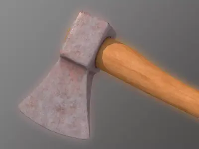 Low poly axe Free low-poly 3D model purchase