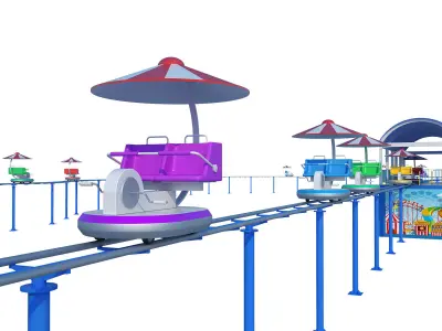Amusement Air Bike 3D model
