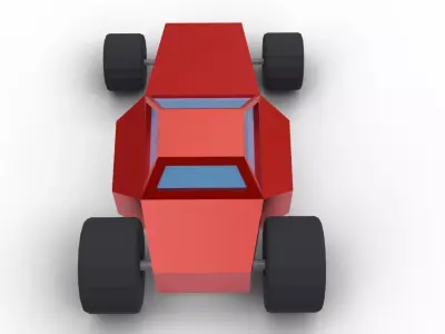 Race Car Low-poly Free low-poly 3D model