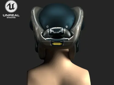 SCIFI HELMET 06 - 3D Asset Game Model PBR Mid-poly 3D model Free low-poly 3D model