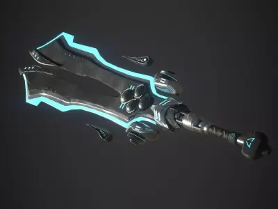 Sword - Fantasy - Sci-Fi - Gameready - PBR Low-poly 3D model