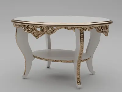 Antique Table Low-poly 3D model