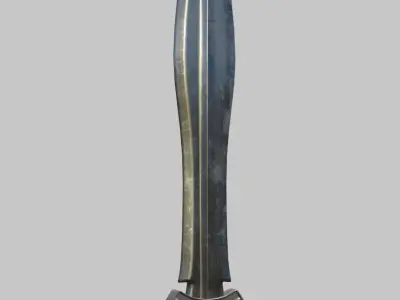straight classic Germanic sword high 3D model