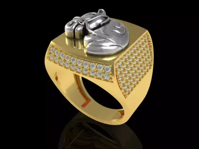 Horse Ring 3D print model 2