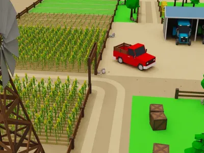Farm Pack - 54 Assets Low-poly 3D model