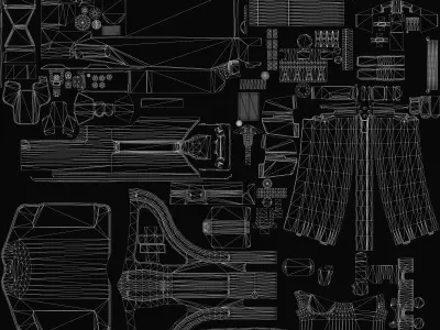 IWI Galil MAR Low-poly 3D model