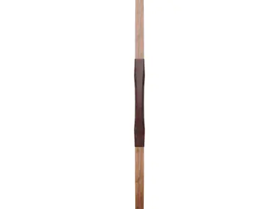 Turkish Bow with Arrow and Quiver - Low Poly to High Poly Low-poly 3D model