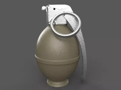 Hand Grenade Low-poly 3D model order