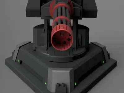centry gun 03 - free Free 3D model