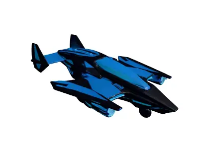 Sleek SciFi Spaceship 3D Model 3D model