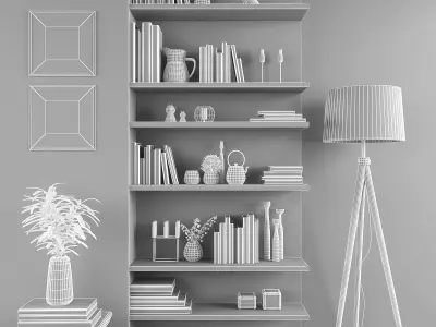 Decorative set-13 Low-poly 3D model