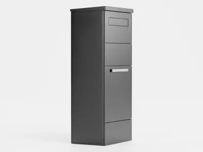 Mail Box Low-poly 3D model 4