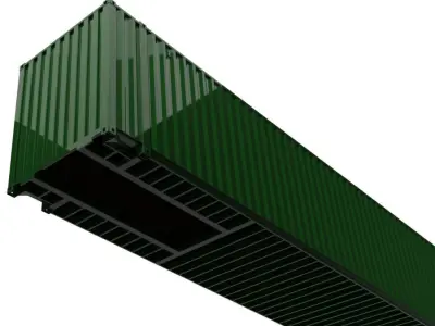 45FT ISO Shipping Container 3D model