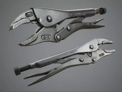 Locking Pliers Low-poly 3D model