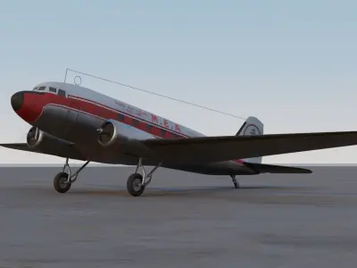 Dc-3 Middle East airlines  3D model