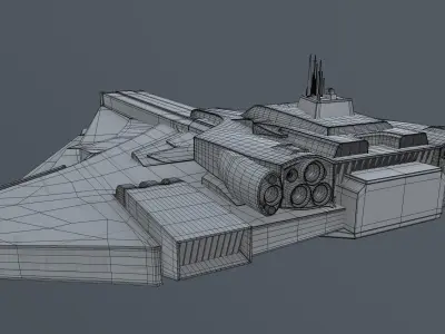 Frigate 3D model by aruramesh79 from CGTrader