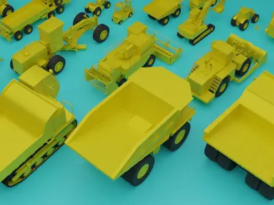 3D Pack Of Industrial Vehicles 3D model