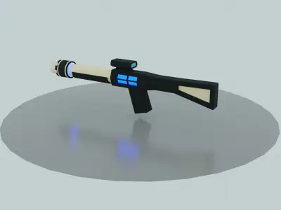 plasma gun Low-poly 3D model order
