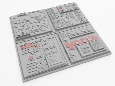 Death Star II Tile Type Q 3D print model