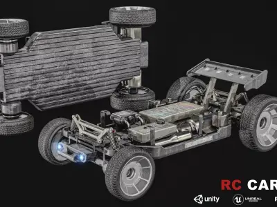 RC Car  Low-poly 3D model