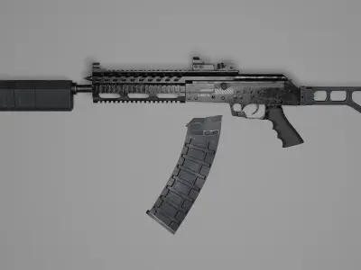 SAIGA 12 CUSTOM Low-poly 3D model