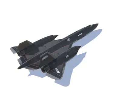 YF-12A Blackbird Low-poly 3D model