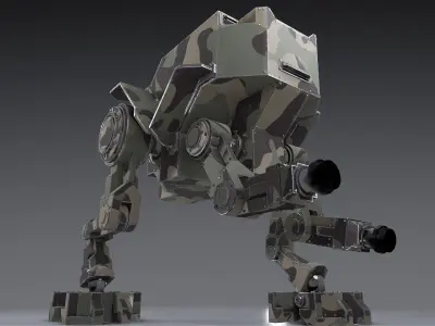 Mech 06 - Raptor Low-poly 3D model