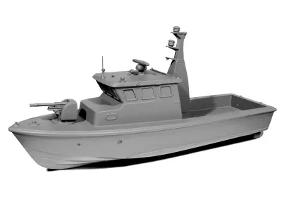 Small patrol boat 3D print model
