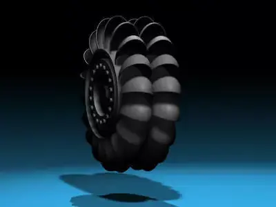 Hydroelectric turbine 3D model