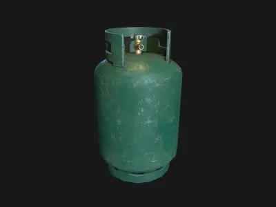 Low Poly PBR 19kg Gas Bottle Low-poly 3D model