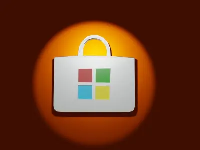 Microsoft store logo 3d Free low-poly 3D model