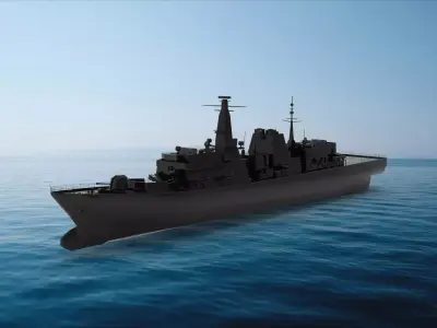 Type 23 Frigate 3D model