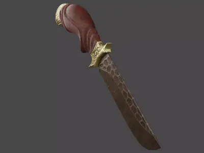  Hunter Varyag Knife Low-poly 3D model
