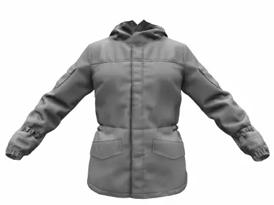 Russian Military Jacket Gorka High Poly 3D model