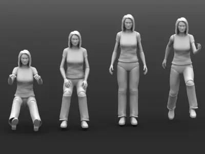 Solidworks CAD Human Female Poseable 3D model