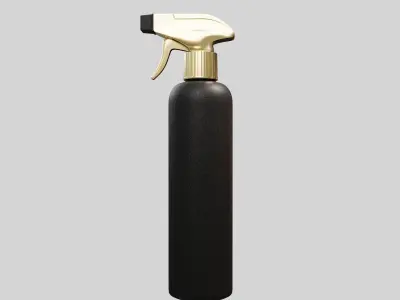 Water spray black Low-poly 3D model