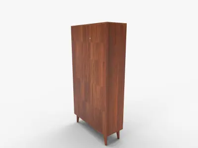 Prepac Milo Mid Century Modern Bookcase 3D model