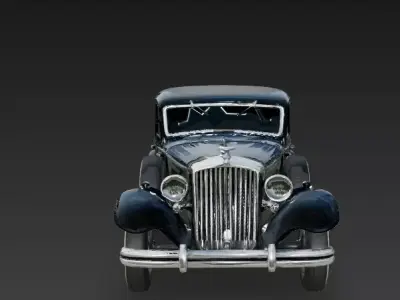 Realistic 30s Luxury Sedan 3d model Low-poly 3D model