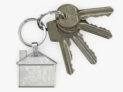Keys with Keychain 3D model purchase