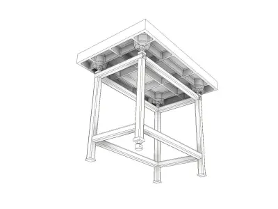CMM MEASURING TABLE WITH PRECISION SCALE Low-poly 3D model