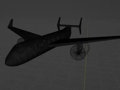 Passenger plane 3D model