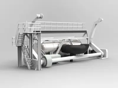 Davit for diver lifeboat type D 3D print model