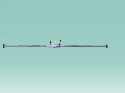 Sci-fi style glider 3D model
