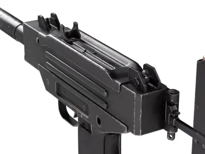 FPS Military Weapons - Animated Machine Pistol 1 3D model