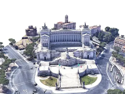 Victor Emmanuel II Monument Low-poly 3D model