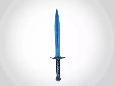 Runic Blue Steel Sword - Fantasy Weapon 3D Model Low-poly 3D model