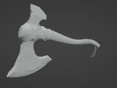 Old military ax  3D model