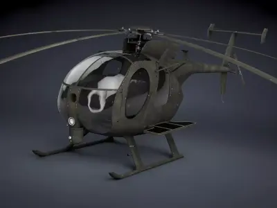 MH-6 Little Bird SOAR Transport Low-poly 3D model