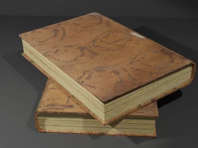 Old Martial Arts Book textured Low-poly 3D model