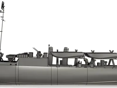 USS Gilmer APD-11 RC Model 1-48 Scale 3D print model